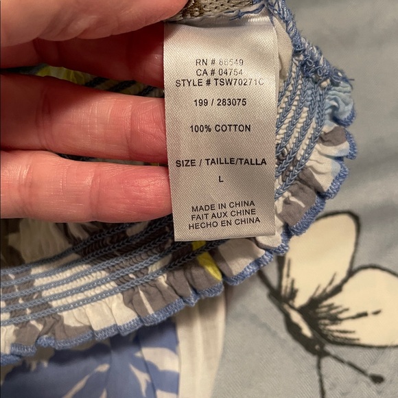 Tommy Bahama Blue and Yellow Floral Maxi Dress - Picture 8 of 8